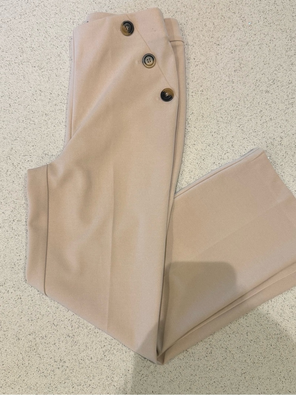Chic High-Waist Wide Leg Trousers in Blush